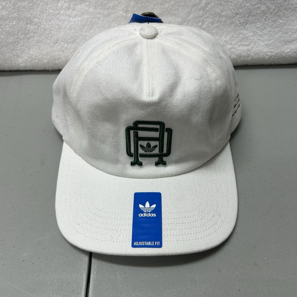 Adidas Mens Adjustable White Collegiate Crest 5-Panel Hat